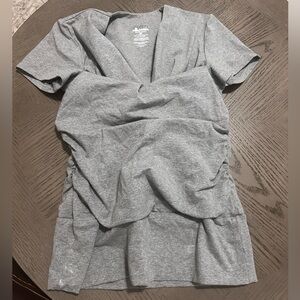 Gray Short Sleeve Women's Top